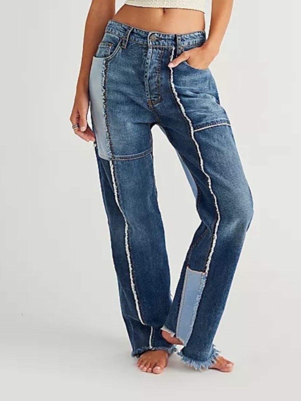 Dr. Collectors Denim Patchwork Jeans large